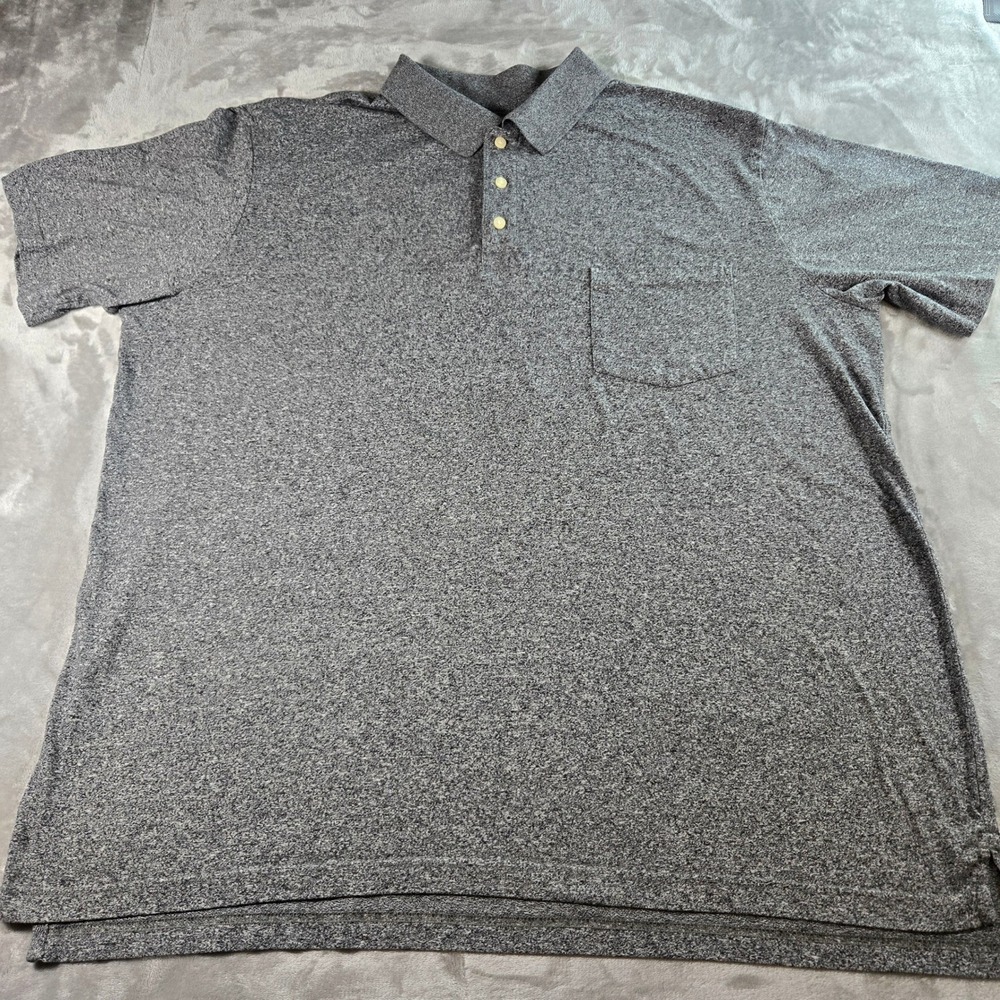 The Foundry Supply Co Mens 2XLT Heather Gray Short Sleeve Pocket Polo Shirt‎